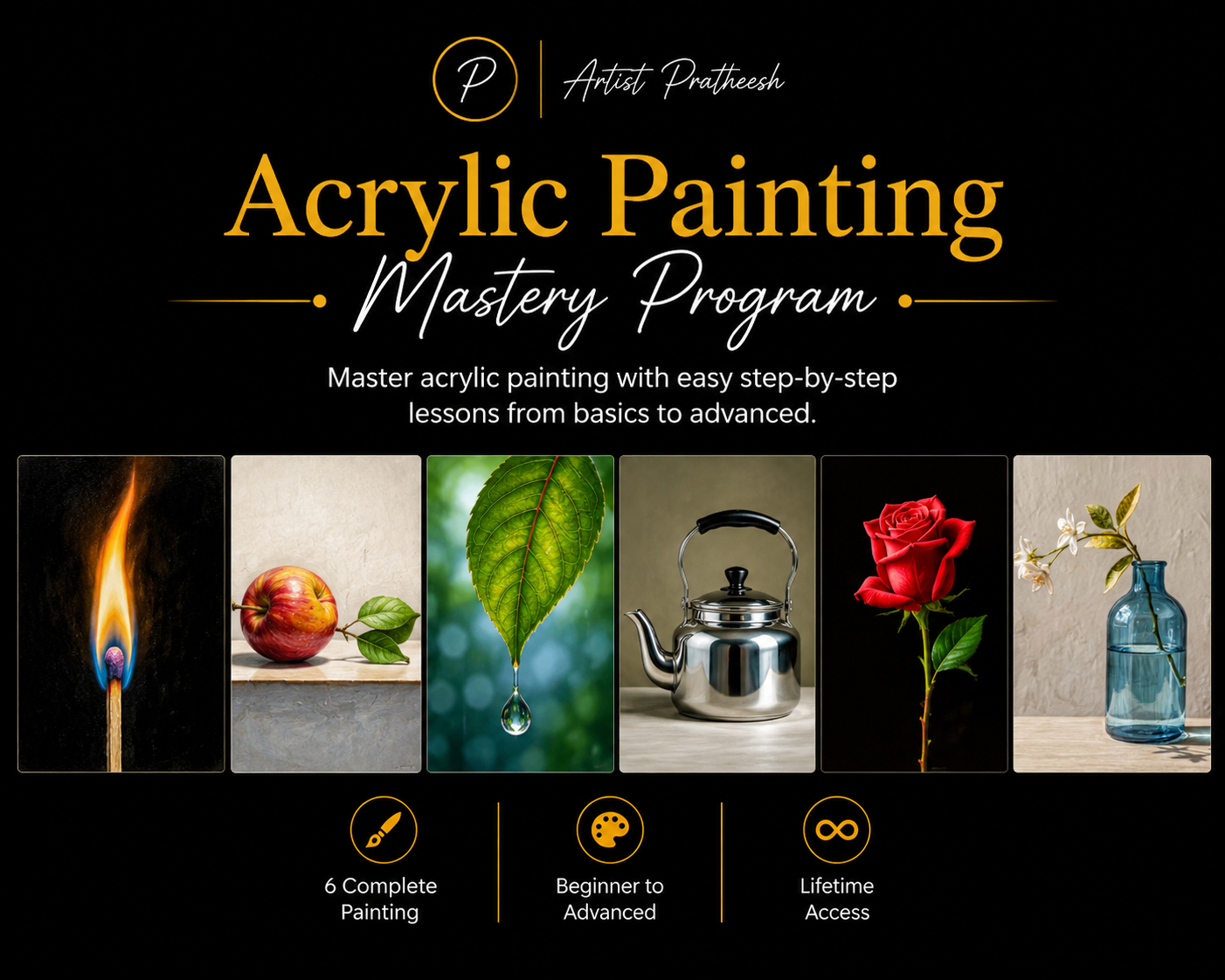 Acrylic Painting Mastery Program course cover